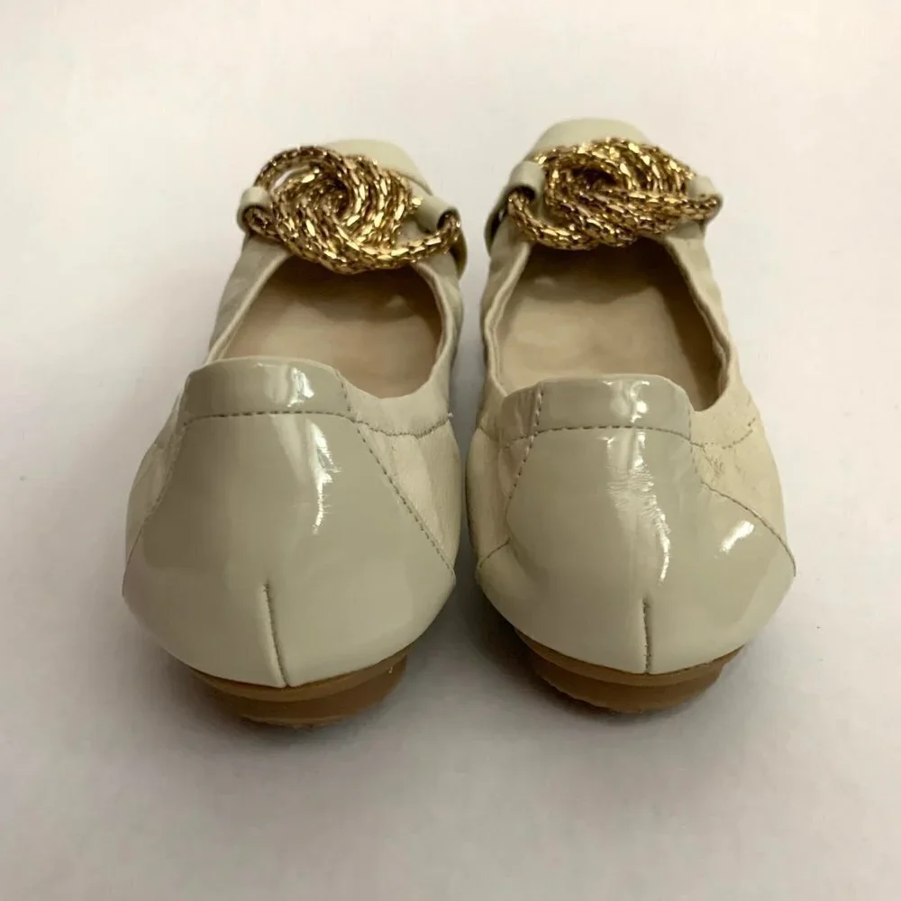 Nine West Cream Leather Flats - Size 5.5